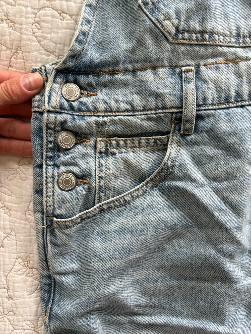 Ziggy Light Wash Denim Shortalls - Picture 2 of 7